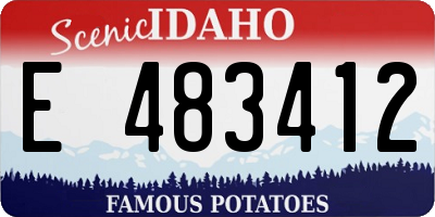 ID license plate E483412
