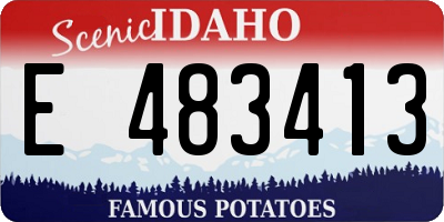 ID license plate E483413