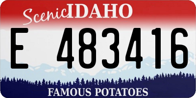ID license plate E483416