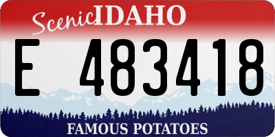 ID license plate E483418