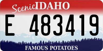 ID license plate E483419