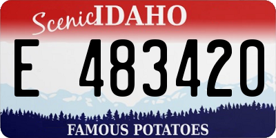 ID license plate E483420