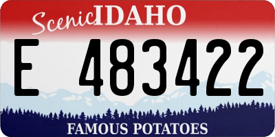 ID license plate E483422