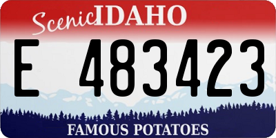 ID license plate E483423