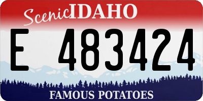 ID license plate E483424