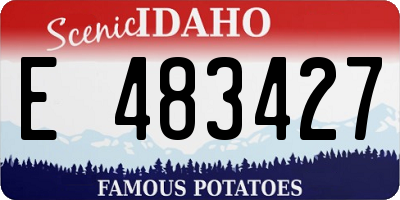 ID license plate E483427