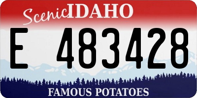 ID license plate E483428
