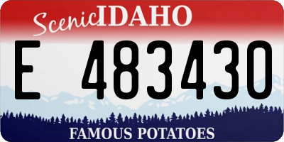 ID license plate E483430