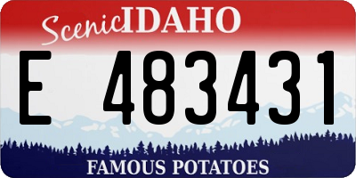 ID license plate E483431