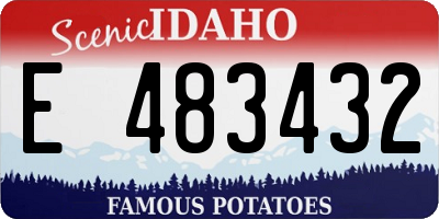 ID license plate E483432