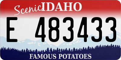 ID license plate E483433