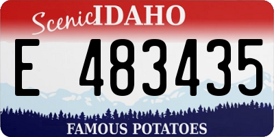 ID license plate E483435