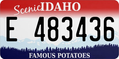 ID license plate E483436