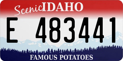 ID license plate E483441