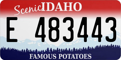 ID license plate E483443