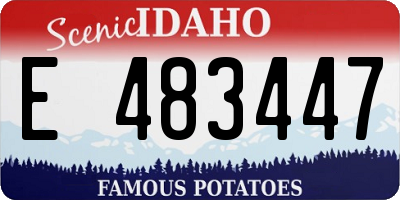 ID license plate E483447