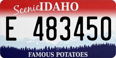 ID license plate E483450