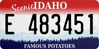 ID license plate E483451