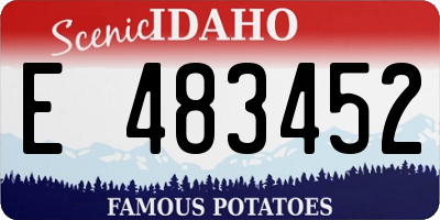 ID license plate E483452