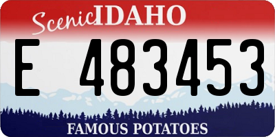 ID license plate E483453