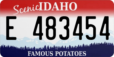 ID license plate E483454