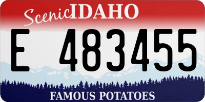 ID license plate E483455
