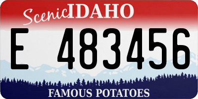 ID license plate E483456