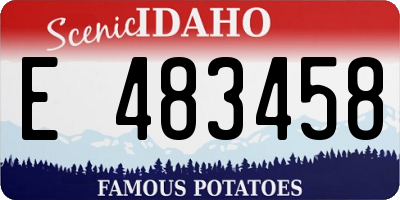 ID license plate E483458