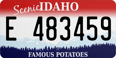 ID license plate E483459