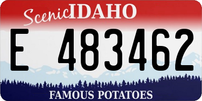ID license plate E483462