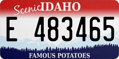 ID license plate E483465