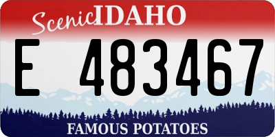 ID license plate E483467