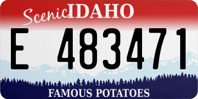 ID license plate E483471