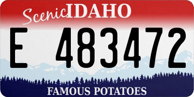ID license plate E483472