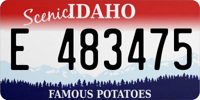 ID license plate E483475
