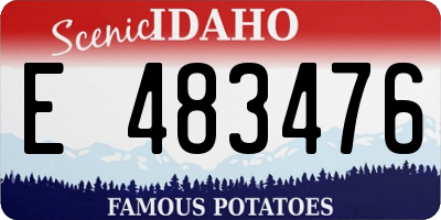 ID license plate E483476