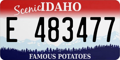 ID license plate E483477