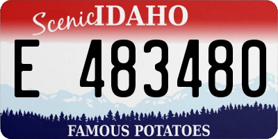 ID license plate E483480