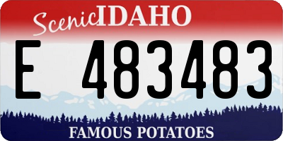ID license plate E483483
