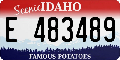 ID license plate E483489