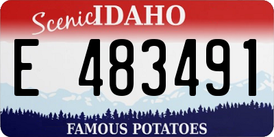 ID license plate E483491