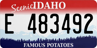 ID license plate E483492