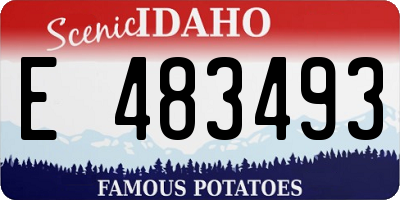 ID license plate E483493