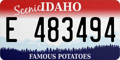 ID license plate E483494