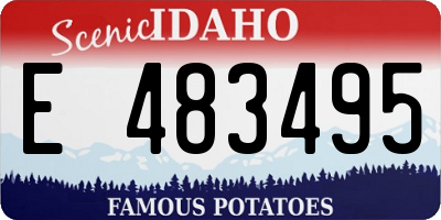 ID license plate E483495