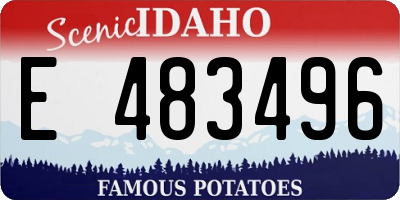 ID license plate E483496