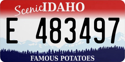 ID license plate E483497