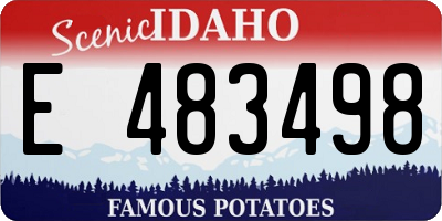 ID license plate E483498