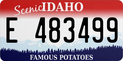 ID license plate E483499