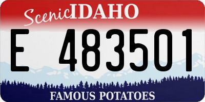 ID license plate E483501